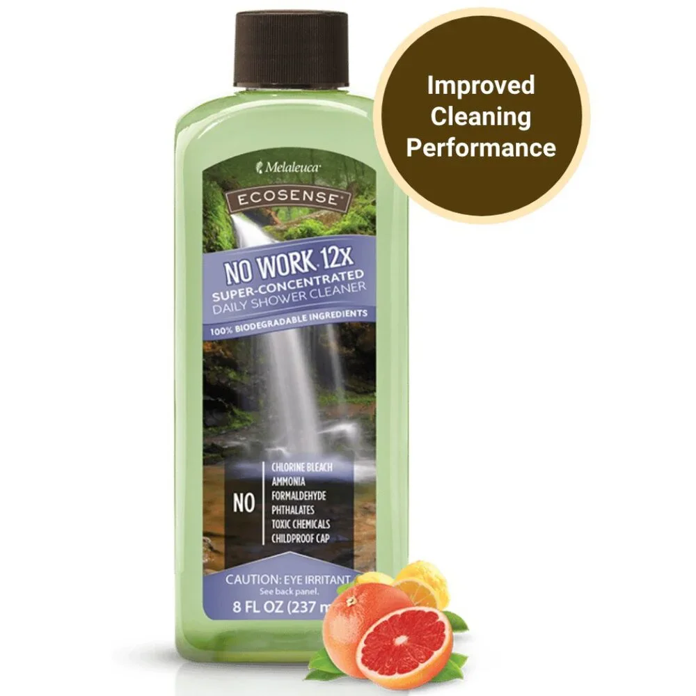 Ecosense No Work 12x Daily Shower Cleaner | 8fl.oz. Grapefruit & Orange Yuza Oil